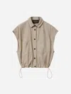 Fabiana Filippi Pleated Suede Bomber Jacket