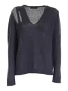 Fabiana Filippi Cut-out Sweater In Blue In Azul