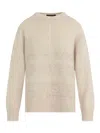 Fabiana Filippi Textured Knit Camel Sweater With Ribbed Edges In Neutral