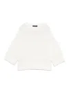 Fabiana Filippi Fishnet Sweater In White