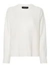 Fabiana Filippi Wool-cotton Blend Crew-neck Sweater In Crema