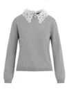 Fabiana Filippi Virgin Wool Pullover In Gray