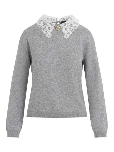 Fabiana Filippi Virgin Wool Pullover In Gray