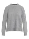 Fabiana Filippi Wool-cashmere Blend Sweater With Ribbed Hem In Gray