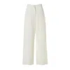 Fabiana Filippi Mid-waist White Cotton Trousers In 0142
