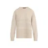 Fabiana Filippi Textured Knit Camel Sweater With Ribbed Edges