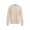 Fabiana Filippi Textured Knit Camel Sweater With Ribbed Edges