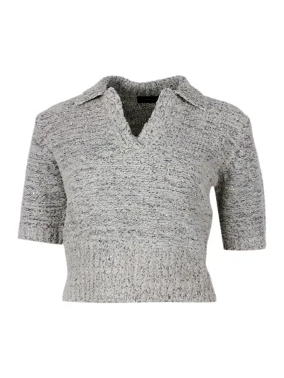 Fabiana Filippi Sweater In Beige - Grigio