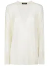 Fabiana Filippi V-neck Sweater In Beige