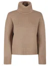 Fabiana Filippi Turtle Neck Sweater In Brown