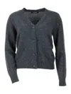 Fabiana Filippi Wool Blend Crewneck In Charcoal