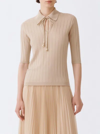 FABIANA FILIPPI POLO SHIRT FABIANA FILIPPI WOMAN COLOR BEIGE,H22232022