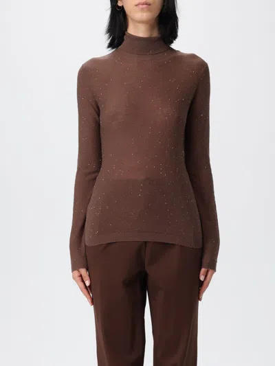 FABIANA FILIPPI SWEATER FABIANA FILIPPI WOMAN COLOR BROWN,H34116032