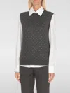 Fabiana Filippi Crystal-embellished Vest In Charcoal