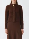 Fabiana Filippi Button-detail Cardigan In Brown