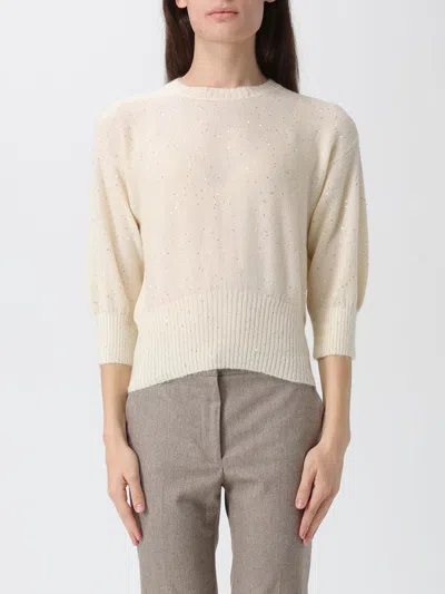 Fabiana Filippi Sweater  Woman Color Mastic In White