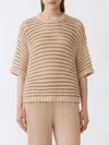 Fabiana Filippi Crew-neck Wool Sweater In Neutral