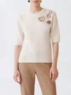 Fabiana Filippi Short Sleeve Sweater In Neutral
