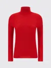 Fabiana Filippi Ribbed Virgin Wool And Silk Turtleneck Sweater In Red