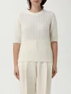 Fabiana Filippi Sequin Short Sleeve Crew Neck Sweater In Brown