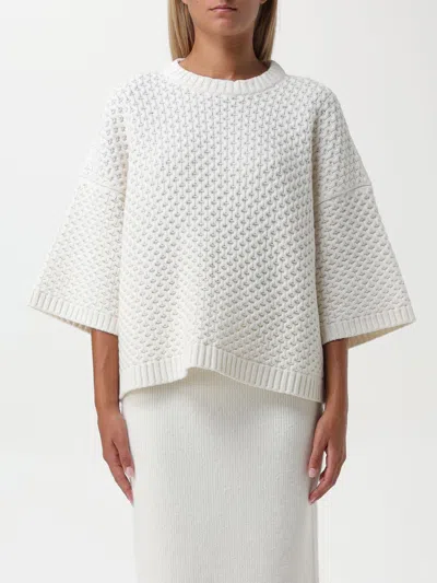 Fabiana Filippi Luxurious Wool-cashmere Blend Sweater In White