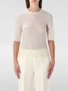 Fabiana Filippi Short Sleeve Knit Sweater In White