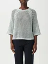 Fabiana Filippi Lightweight Open-knit Round Neck Knitwear In White 2