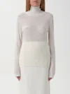 Fabiana Filippi Ribbed-knit Roll-neck Top In 白色