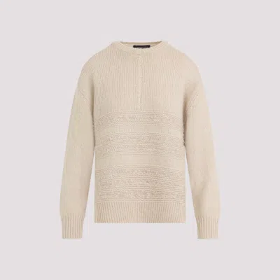 Fabiana Filippi Textured Neutral Knit Sweater Crafted In Multi