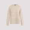 Fabiana Filippi Textured Knit Camel Sweater With Ribbed Edges