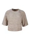Fabiana Filippi Beige Cotton Knitwear In Color Carne Y Neutral