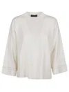 Fabiana Filippi Crewneck Plain Long-sleeved Top In Rafia