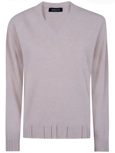 Fabiana Filippi Sweater V Neck "mad216f015" In Pink