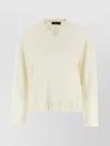 Fabiana Filippi Sweater V-neck Ribbed Cuffs Hem Neckline