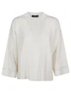 Fabiana Filippi Crewneck Plain Long-sleeved Top In White