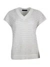 Fabiana Filippi Women's Cotton Crochet Jumper With Sequins Sweater In White