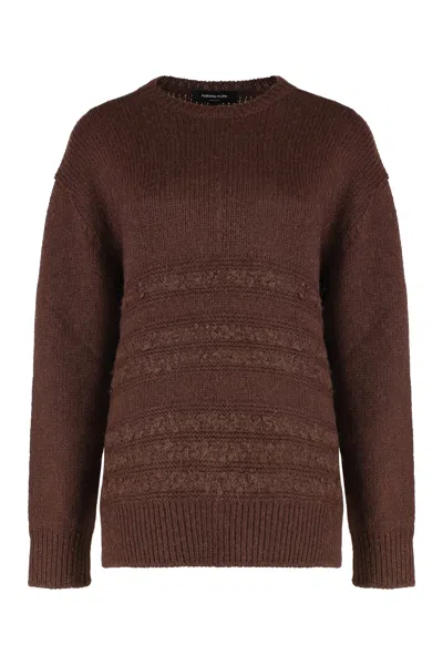 FABIANA FILIPPI FABIANA FILIPPI SWEATER WITH ROUND NECK IN MIXED WOOL