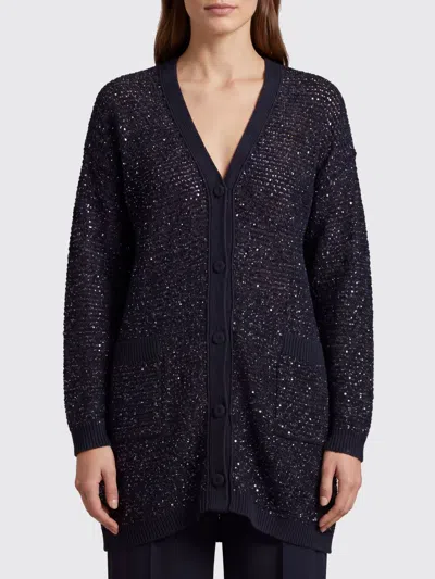 Fabiana Filippi Sweater Woman Color Blue In Brown