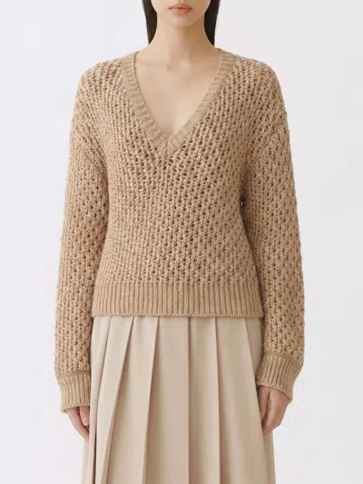 Fabiana Filippi Women Brown Moulin Wool Sweater, Xs Luxury Sweaters & Knitwear For Women Darveys In Neutral