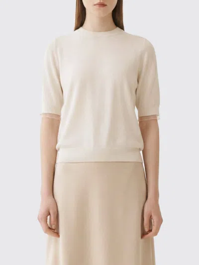 Fabiana Filippi Short-sleeved Sweater In Neutral