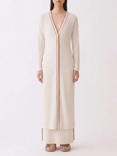Fabiana Filippi V-neck Cardigan In Neutral