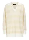 Fabiana Filippi Ivory Wool And Cotton Sweater In Neutral