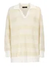 Fabiana Filippi Ivory Wool And Cotton Sweater In Neutral