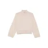 Fabiana Filippi Wool Turtleneck Sweater With Dropped Shoulders In Neutral
