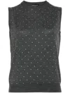 Fabiana Filippi Crystal-embellished Vest In Grey
