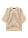 Fabiana Filippi Crew-neck Wool Sweater In Neutral
