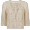 Fabiana Filippi Open-knit Cotton Jumper In Bianco Vaniglia