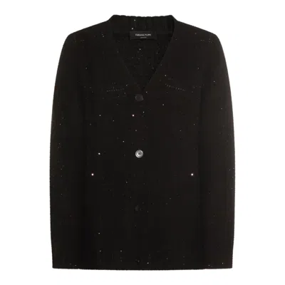 Fabiana Filippi Long-sleeved Cardigan In Black