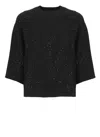 Fabiana Filippi Rib Trim Embellished Sweater In Black