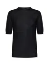 Fabiana Filippi Short-sleeved Sweater In Black